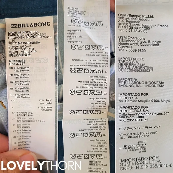 BILLABONG // tie waist graphic print surf board shorts - Picture 5 of 5